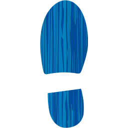 left shoe footprint icon