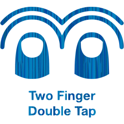 two finger double tap 2 icon