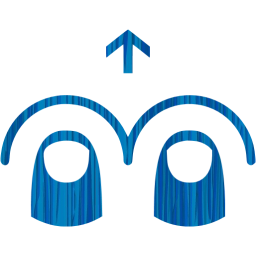 two finger swipe up icon