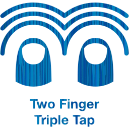 two finger triple tap 2 icon