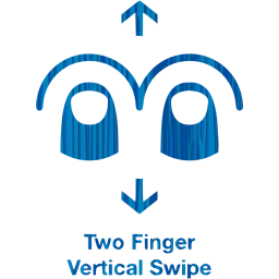 two finger vertical swipe 2 icon