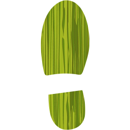left shoe footprint icon