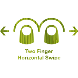two finger horizontal swipe 2 icon