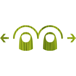 two finger horizontal swipe icon