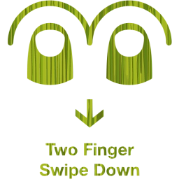 two finger swipe down 2 icon