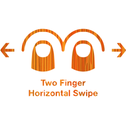 two finger horizontal swipe 2 icon