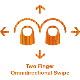 two finger omnidirectional swipe 2 icon