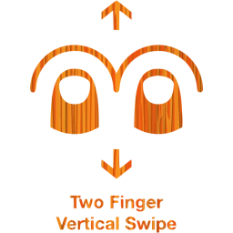two finger vertical swipe 2 icon