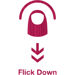 flick down 2 icon