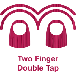 two finger double tap 2 icon