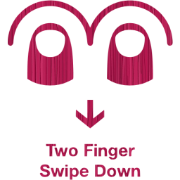 two finger swipe down 2 icon