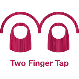 two finger tap 2 icon