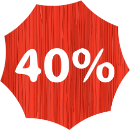 40 percent badge icon