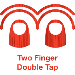 two finger double tap 2 icon