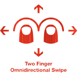 two finger omnidirectional swipe 2 icon