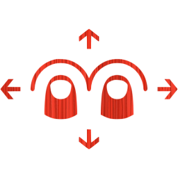 two finger omnidirectional swipe icon