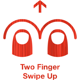 two finger swipe up 2 icon