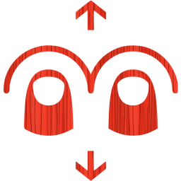 two finger vertical swipe icon