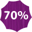 70 percent badge