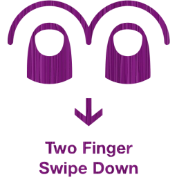 two finger swipe down 2 icon