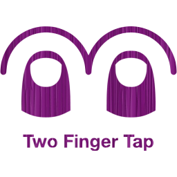 two finger tap 2 icon