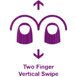 two finger vertical swipe 2 icon