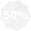 50 percent badge