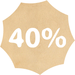 40 percent badge icon