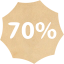 70 percent badge