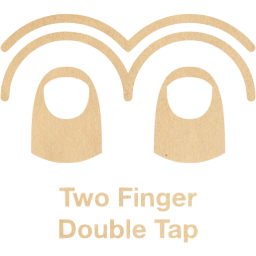two finger double tap 2 icon