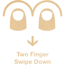 two finger swipe down 2 icon