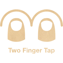 two finger tap 2 icon