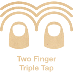 two finger triple tap 2 icon