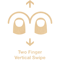 two finger vertical swipe 2 icon