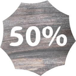 50 percent badge icon