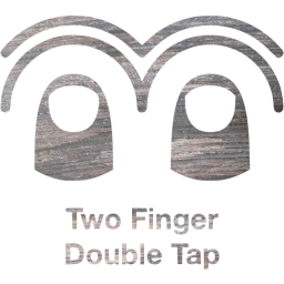 two finger double tap 2 icon