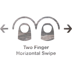 two finger horizontal swipe 2 icon
