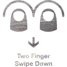 two finger swipe down 2 icon