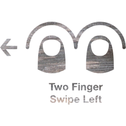 two finger swipe left 2 icon