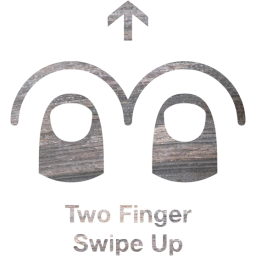 two finger swipe up 2 icon