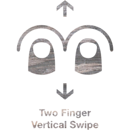 two finger vertical swipe 2 icon