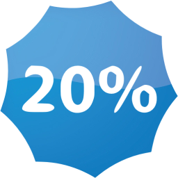 20 percent badge icon