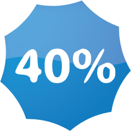 40 percent badge icon