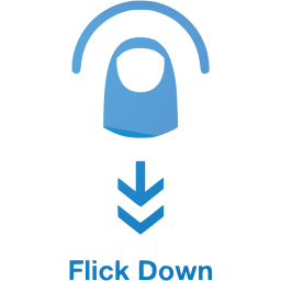 flick down 2 icon