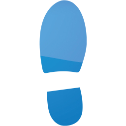 left shoe footprint icon