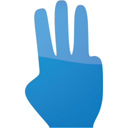 three fingers icon