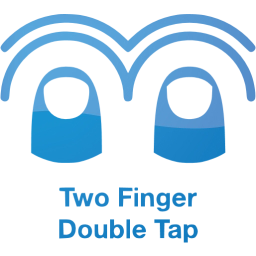 two finger double tap 2 icon