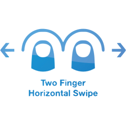 two finger horizontal swipe 2 icon