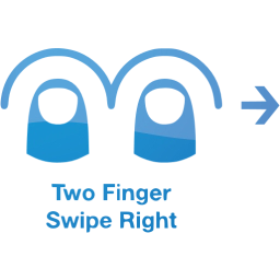 two finger swipe right 2 icon