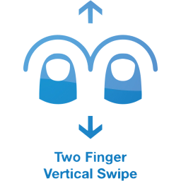 two finger vertical swipe 2 icon